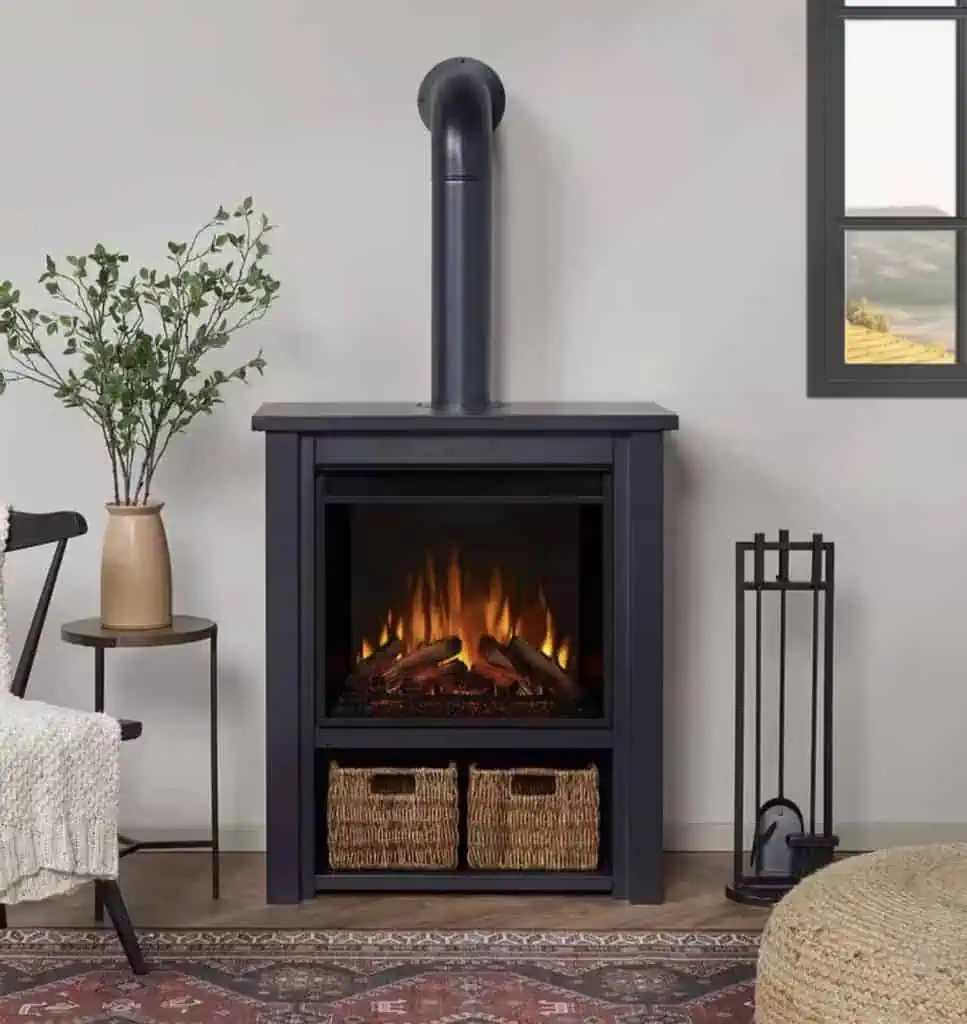 stand alone electric fireplace